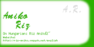 aniko riz business card